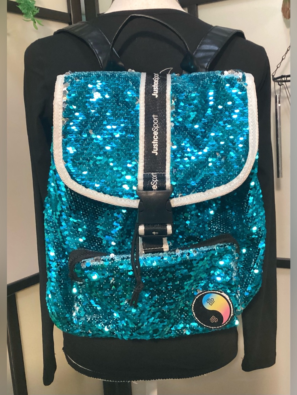 Justice sport sequined backback